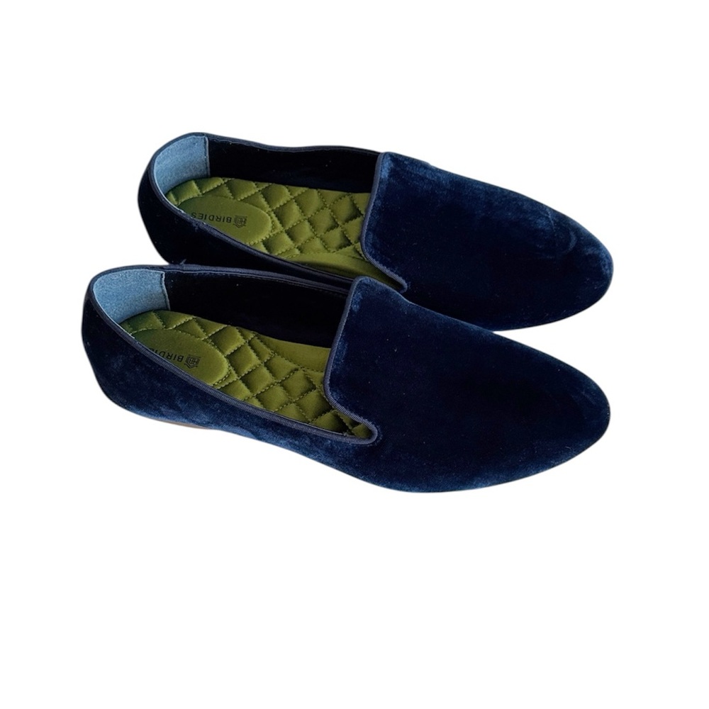 Birdies The Starling Navy Blue Velvet Slip-on Loafer Shoes size 11